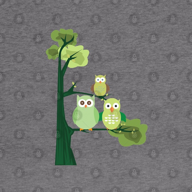 Green Owls by adamzworld